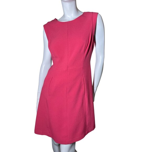 Vince Camuto Size 8 Dress Sleeveless Pink‎ A-Line Classic Summer Women's Midi - Picture 1 of 16